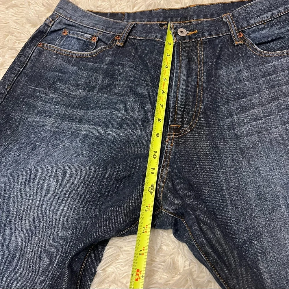 Lucky Brand Mens Jeans 38x31 Blue Straight Leg Dark Wash Denim Likenew 👌 Logo